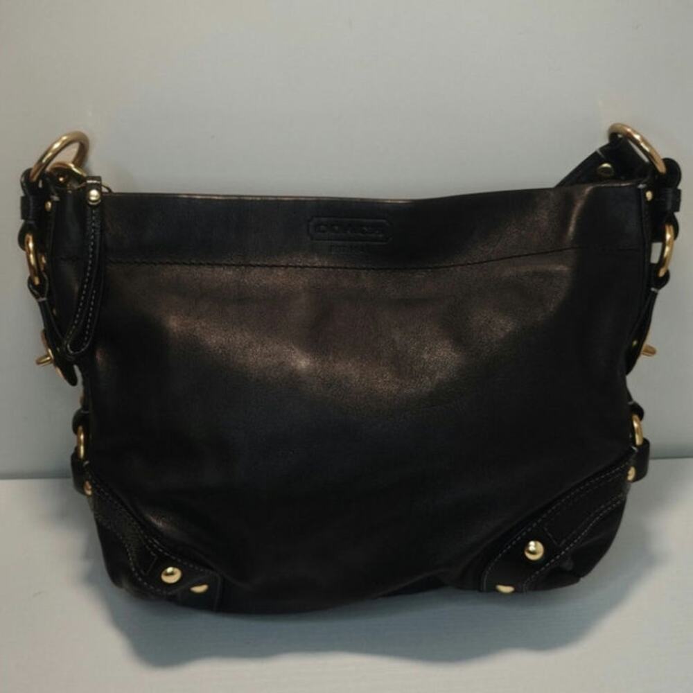 Vintage Black Coach Carly hobo bag - Picture 5 of 13